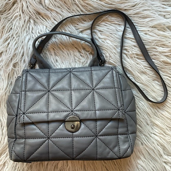 Milly Gray Quilted Crossbody Bag - Picture 1 of 10